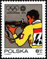 (1972-016) Марка Польша "Стрельба пулевая"    Летние Олимпийские игры 1972, Мюнхен III Θ